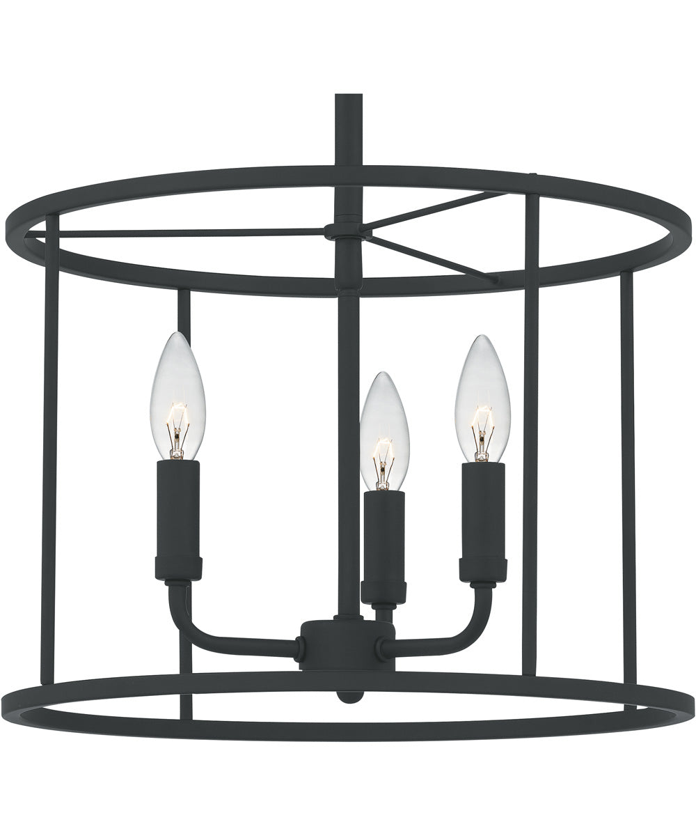 Abner 3-light Pendant Matte Black
