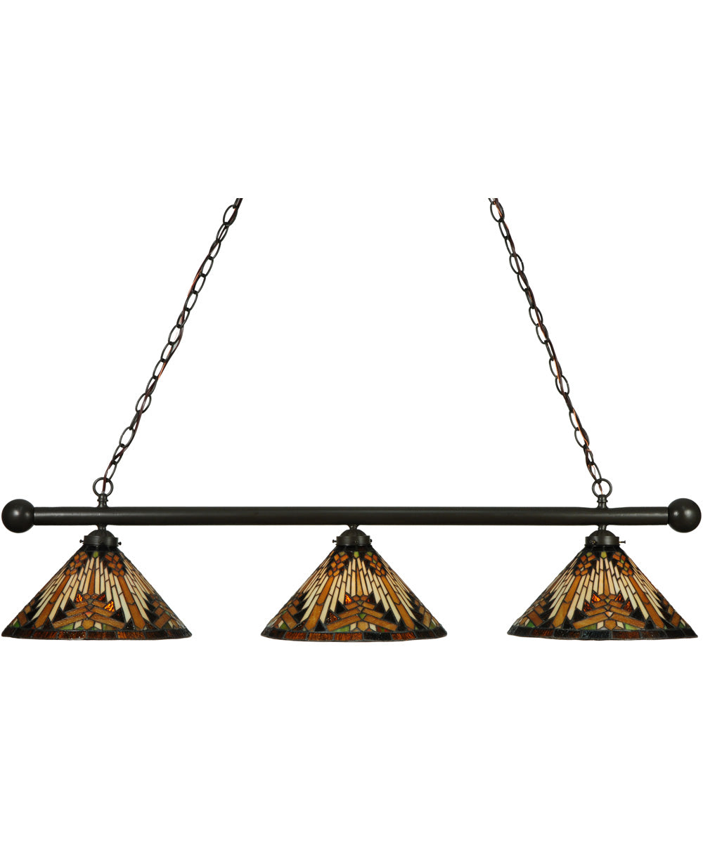 47"W NUEVO Mission 3 Light Island Pendant