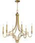 Normandy 6-Light Chandelier Gold Leaf