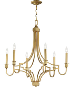 Normandy 6-Light Chandelier Gold Leaf