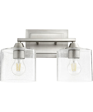 15"W Dakota 2-light Bath Vanity Light Satin Nickel