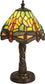 12"H Tiffany Hanginghead Dragonfly w/ Twisted Fly Mosaic Base Mini Lamp