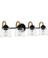 Seabreeze Extra Large 4-light Bath Light Matte Black