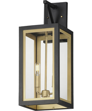 Neoclass 2-Light Outdoor Sconce Black / Gold