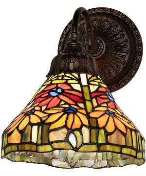 8" Wide Tiffany Poinsettia Wall Sconce