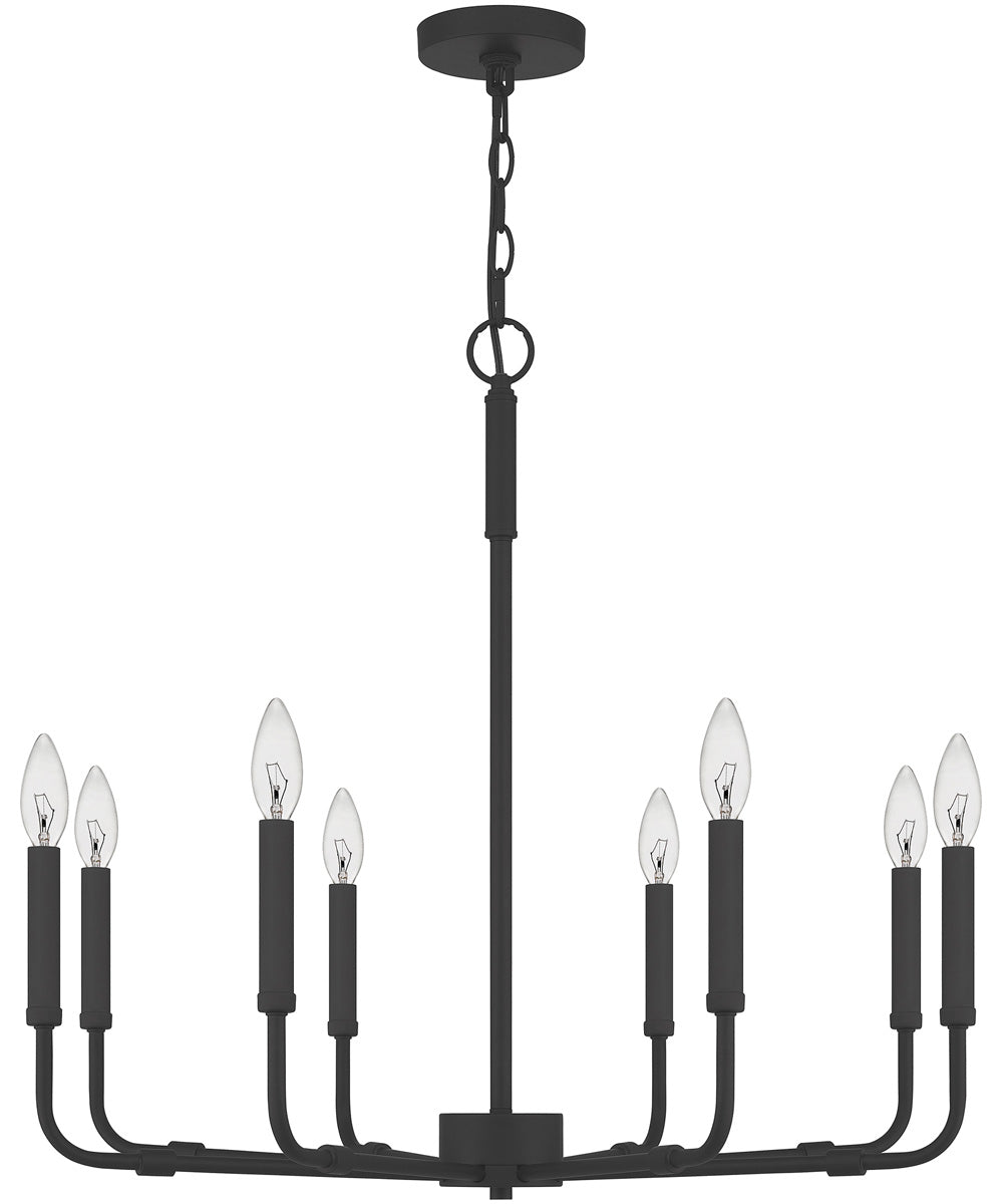 Abner 8-light Chandelier Matte Black