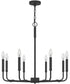 Abner 8-light Chandelier Matte Black