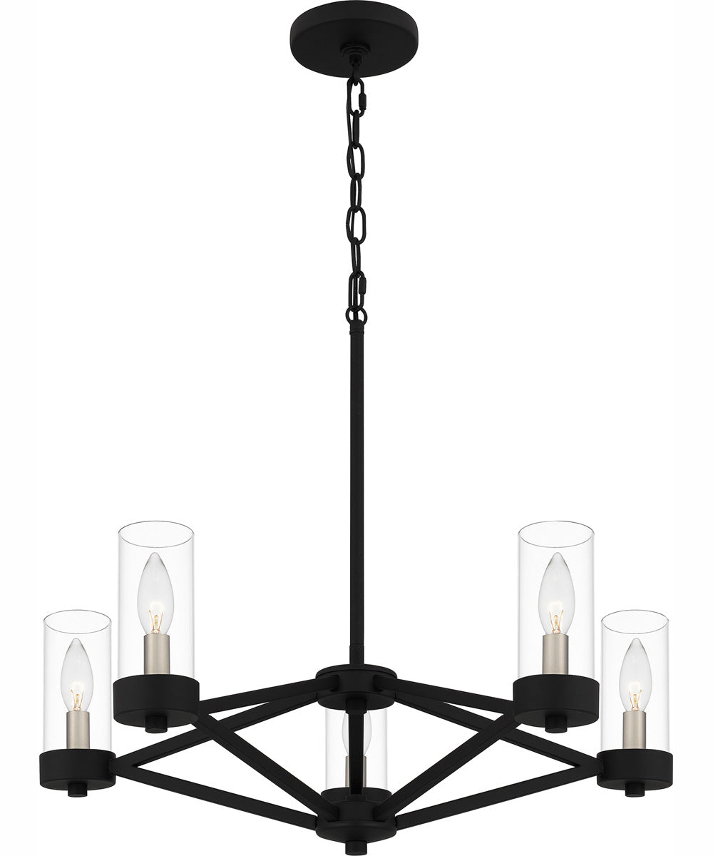 Villa 5-light Chandelier Earth Black