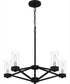 Villa 5-light Chandelier Earth Black