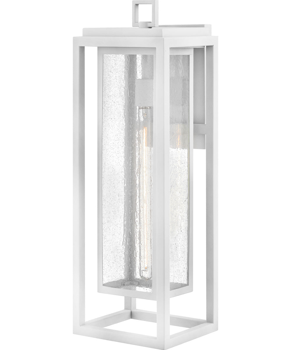 Republic Coastal Elements  1-Light Large Wall Mount Lantern in Textured White