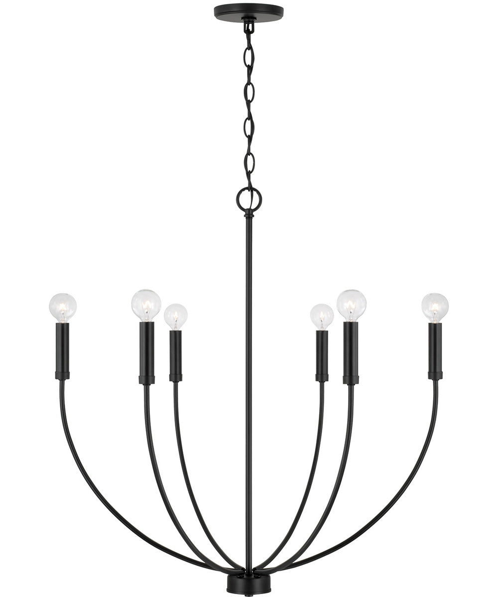 Ansley 6-Light Chandelier Matte Black