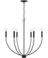 Ansley 6-Light Chandelier Matte Black