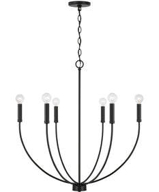 Ansley 6-Light Chandelier Matte Black