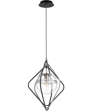 1-light Pendant Noir w/ Satin Nickel