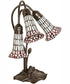 16" High Stained Glass Pond Lily 3 Light Accent Lamp