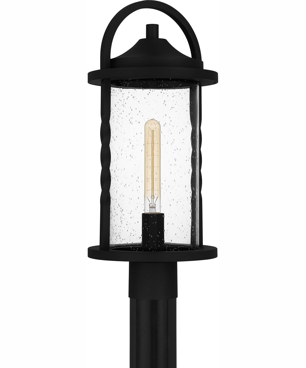 Reece Large 1-light Outdoor Post Light  Coastal Armour Aluminum Earth Black
