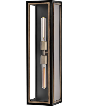 Shaw 2-Light Large Wall Mount Lantern in Black