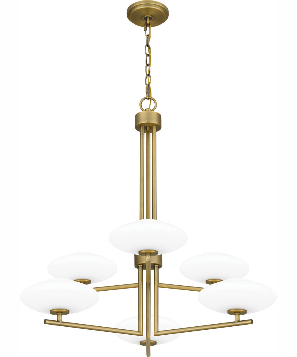 Quoizel Chandelier 6-light Chandelier Aged Brass