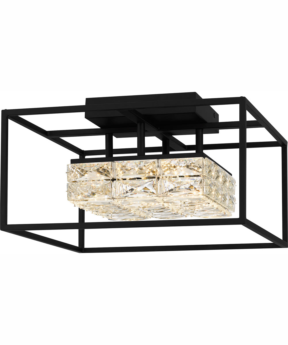 Dazzle Medium Semi Flush Mount Matte Black