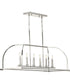 Seneca 6-Light Linear Chandelier Polished Nickel