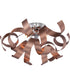 Ribbons Large 4-light Flush Mount Satin Copper