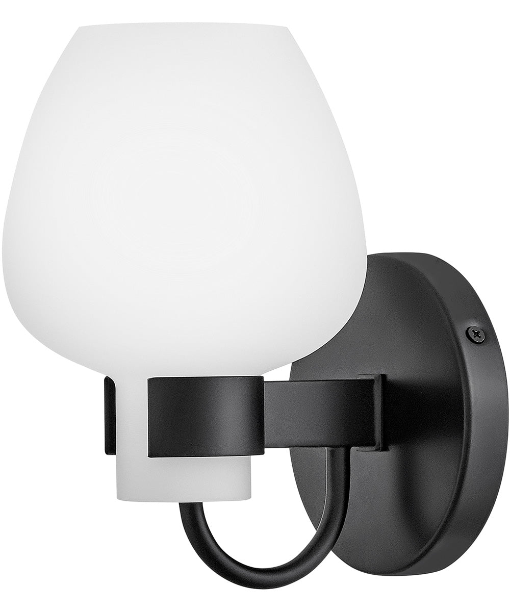 Sylvie 1-Light Small Sconce in Black