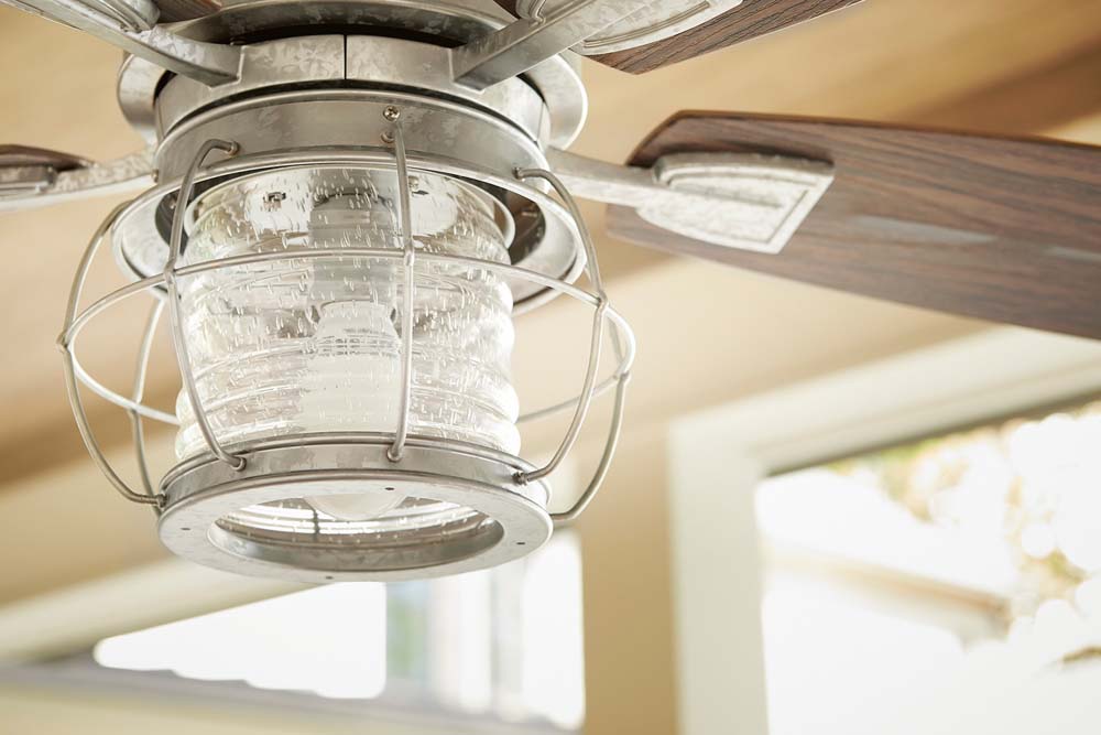 52"W Galveston 1-Light Ceiling Fan Galvanized