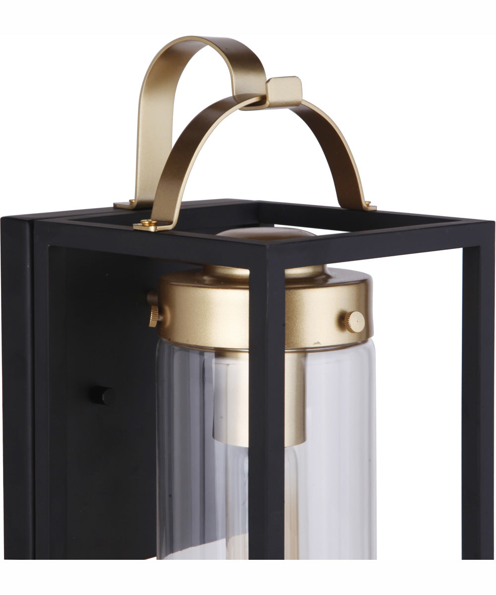 Neo 1-Light Outdoor Wall Lantern Midnight Satin Brass