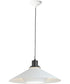 Oslo 19 inch 1-Light Large Pendant Black / White