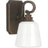 6"W Leigh 1-Light Sconce Burnished Bronze