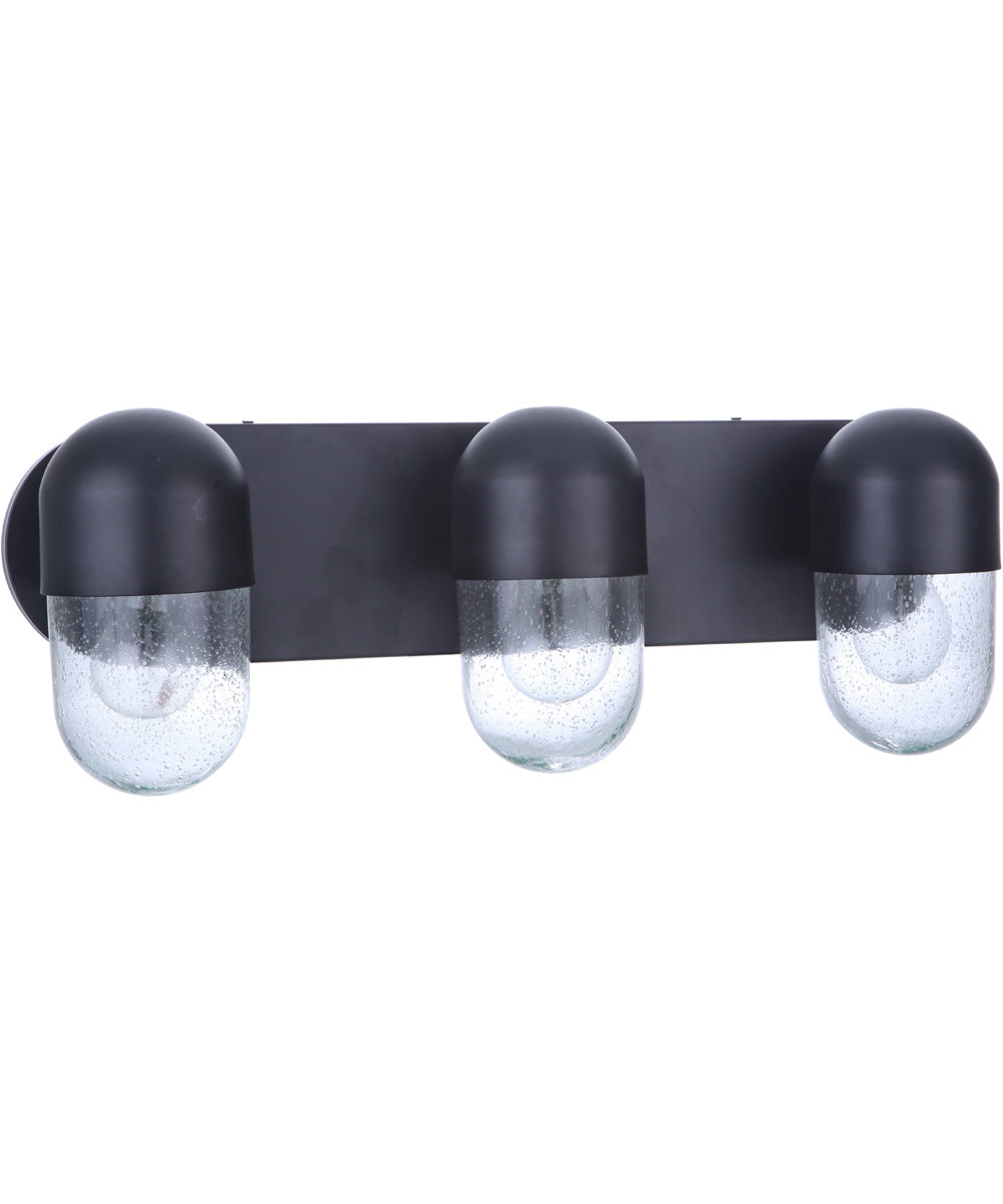 Pill 3-Light Bath Vanity Light Flat Black
