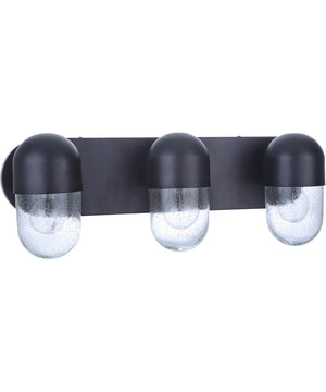 Pill 3-Light Bath Vanity Light Flat Black