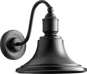 14"H 1-light Outdoor Wall Lantern Black