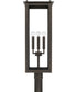 Hunt 4-Light Outdoor Post-Lantern Rain or Shine - Oiled Bronze