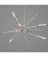Astra 6-Light Mid-Century Modern Chandelier Light Brushed Nickel