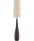 Clayman 1-Light Floor Lamp Black/Linen Fabric Shade