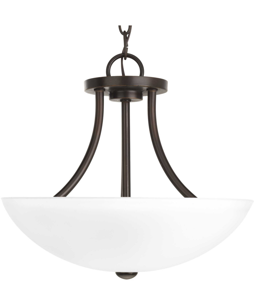 Gather 2-Light 12-7/8" Semi-Flush Convertible Antique Bronze