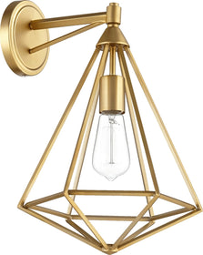 11"W Bennett 1-Light Wall Mount Aged Brass