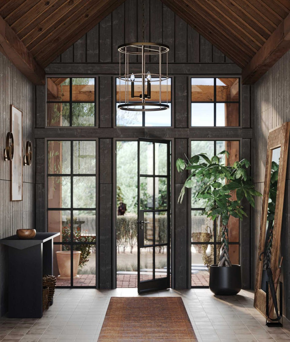 Lattimore 3-Light Hall & Foyer Light Aged Brass