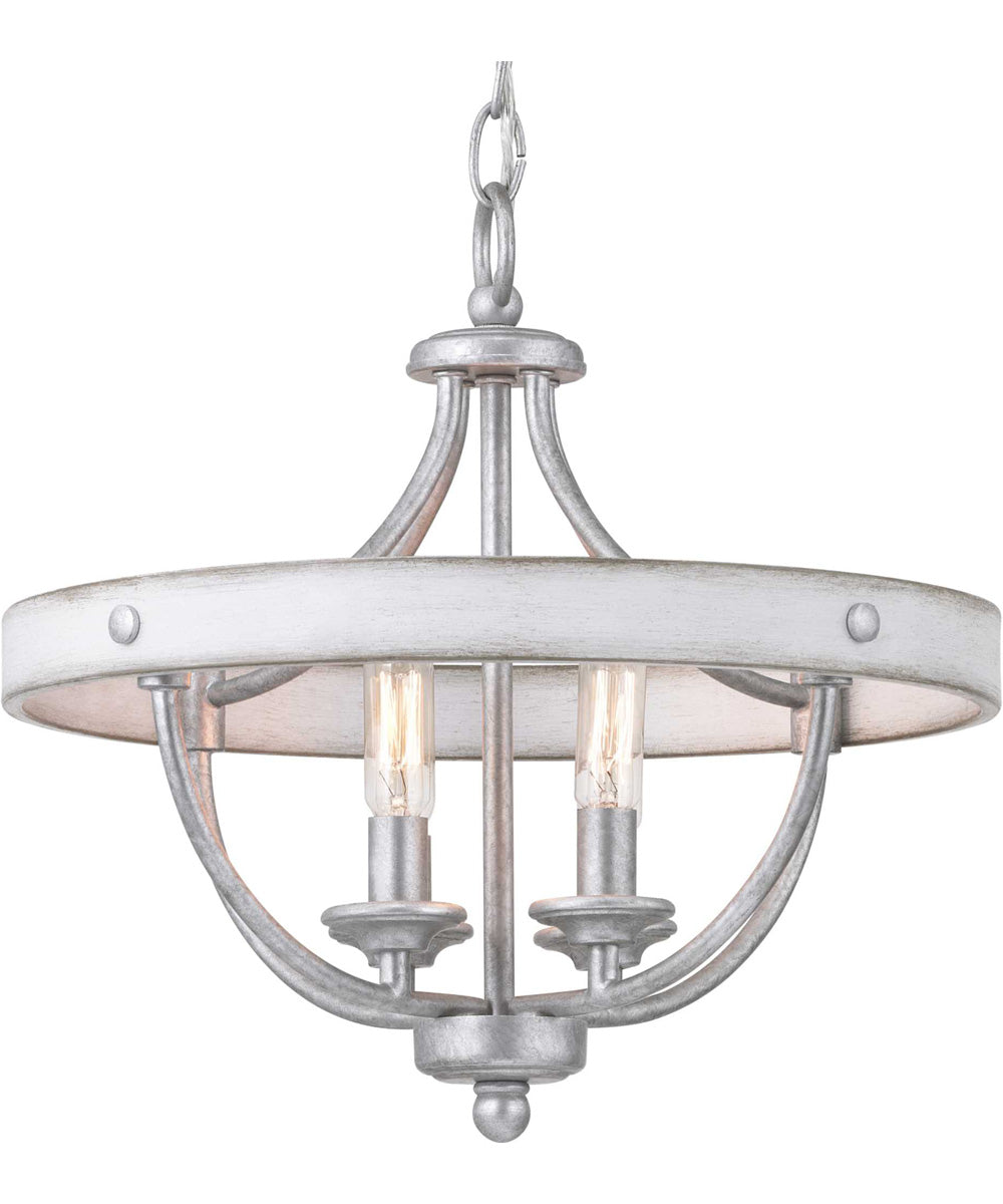 Gulliver 4-Light 14-1/4" Semi-Flush Convertible Galvanized Finish