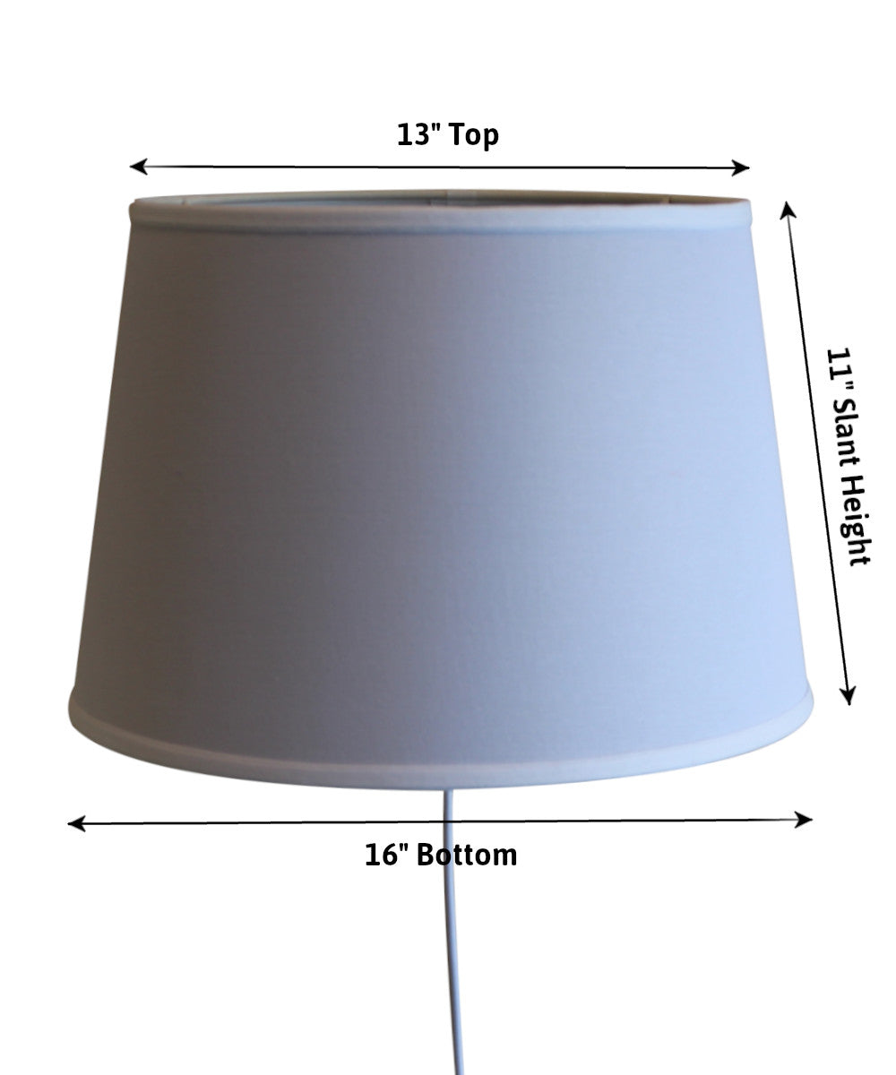 16"W Floating Shade Plug-In Wall Light White Fabric