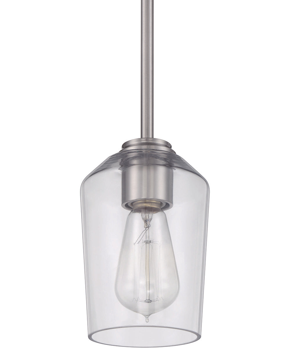 Shayna 1-Light Mini Pendant Brushed Polished Nickel