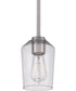 Shayna 1-Light Mini Pendant Brushed Polished Nickel