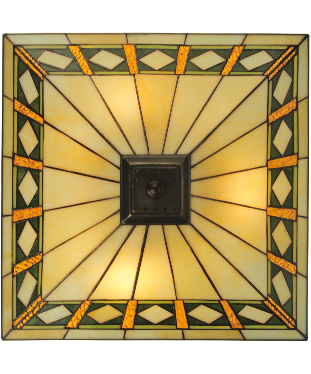 24"W Diamond Band Mission Inverted Pendant