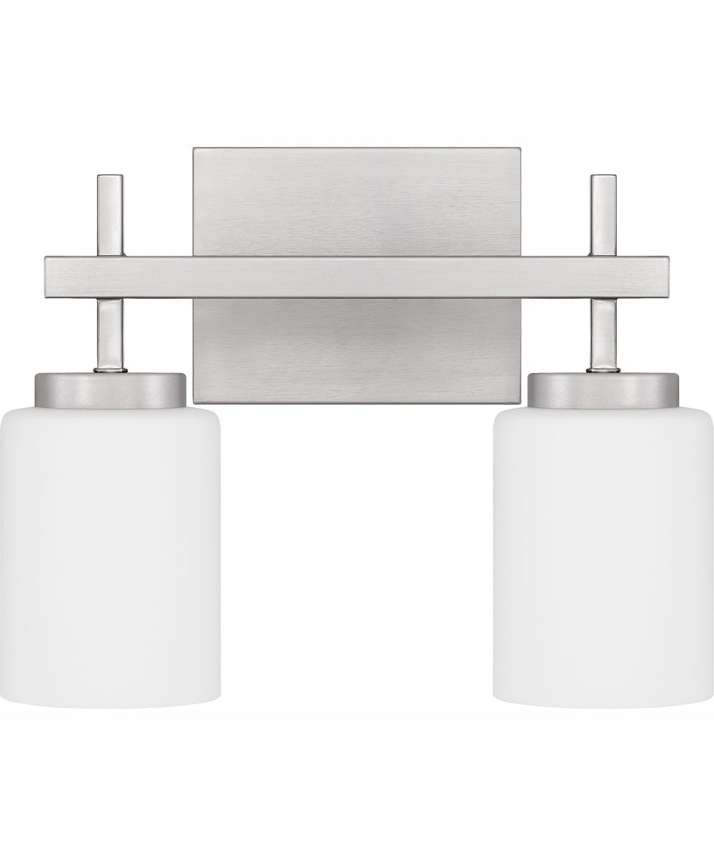 Wilburn Medium 2-light Bath Light Brushed Nickel