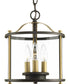 Squire 3-Light Semi-Flush Convertible Antique Bronze