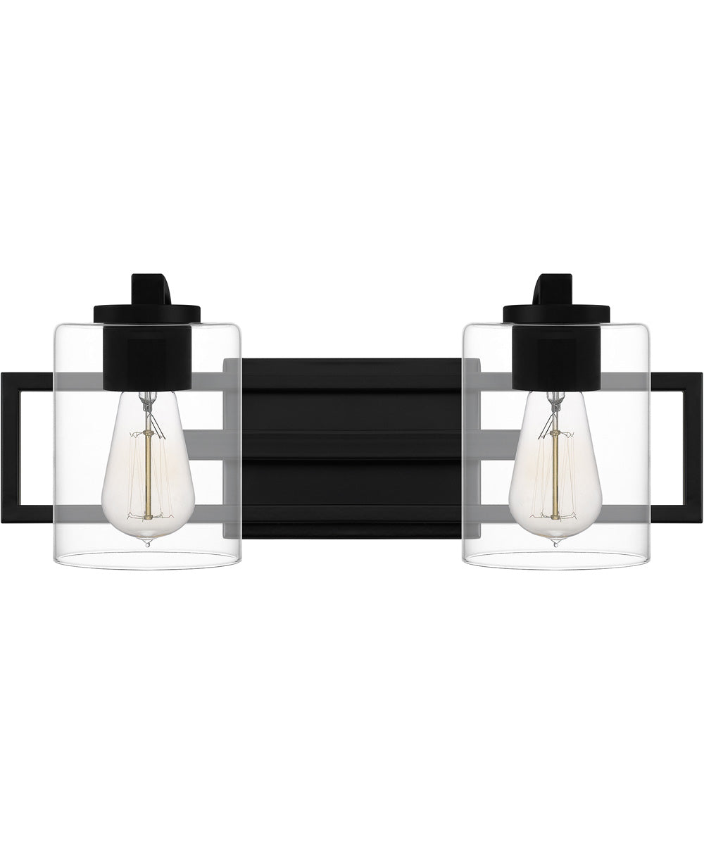 Lansdowne Medium 2-light Bath Light Matte Black