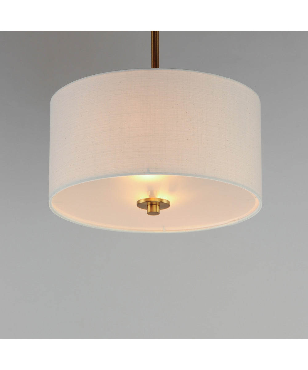 Bongo 2-Light Pendant / Semi-Flush Mount Natural Aged Brass