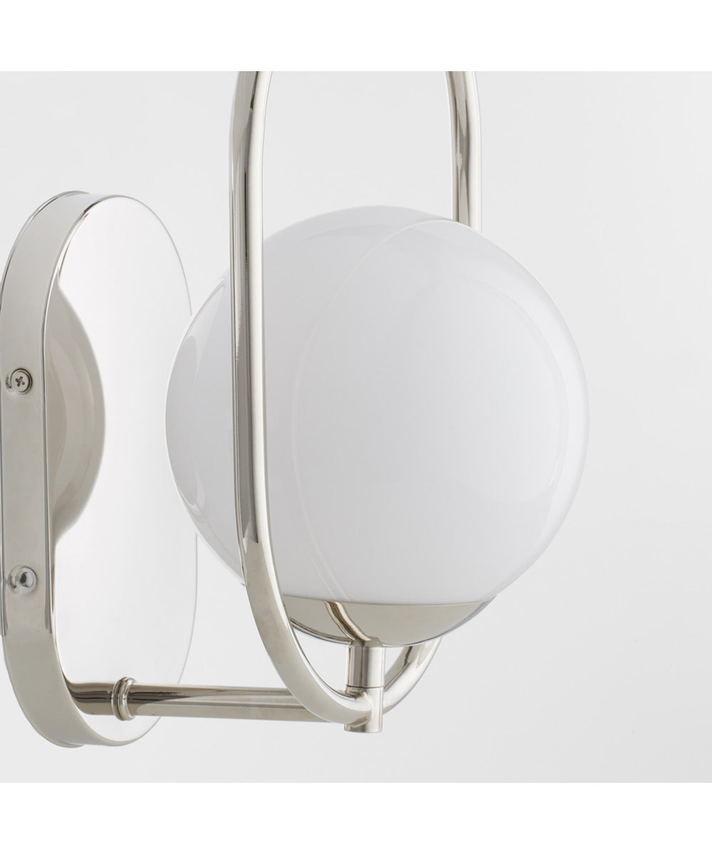 Belmont 1-light Wall Mount Light Fixture Polished Nickel