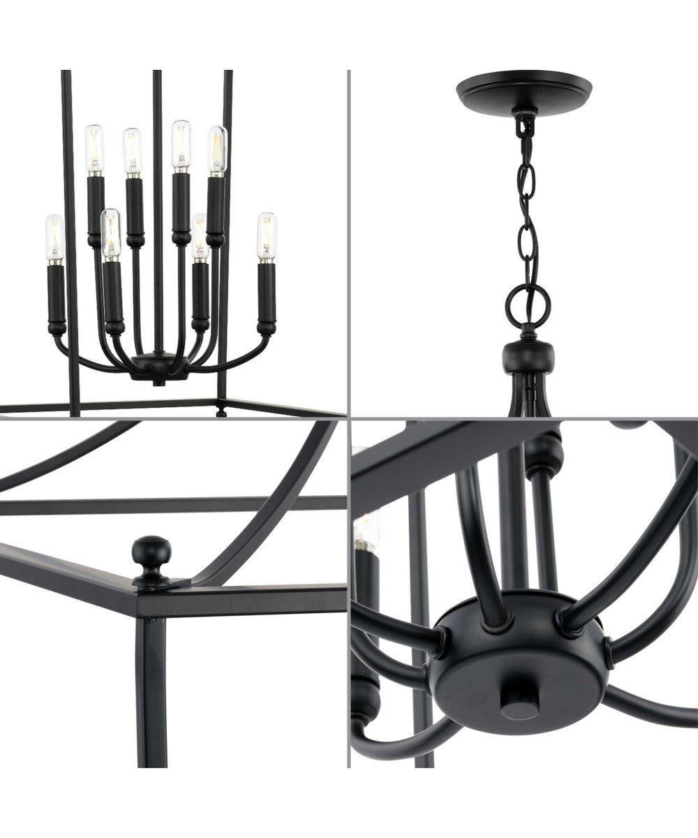 Parkhurst 8-Light New Traditional  Chandelier Foyer Light Matte Black